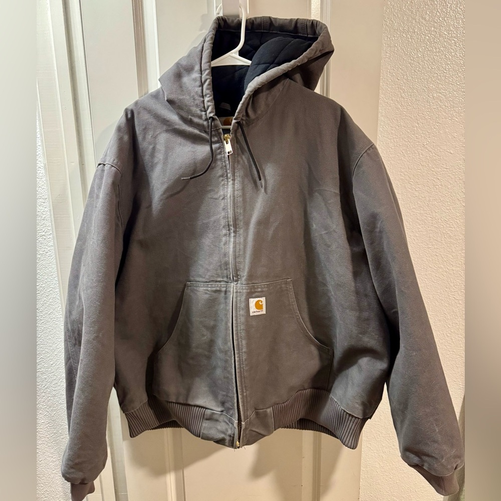 Carhartt Gray Quilted Lined Jacket 2XL – Made in USA